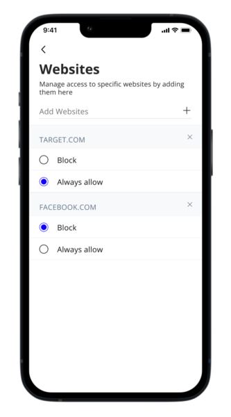 Manage Website Access