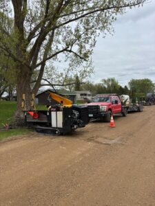 Construction of fiber drop in the Mary Lane Project.